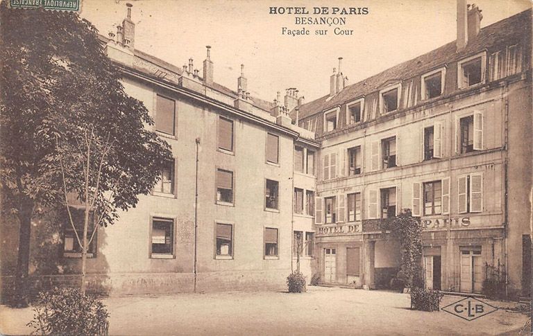 Historique Hôtel de Paris à Besançon